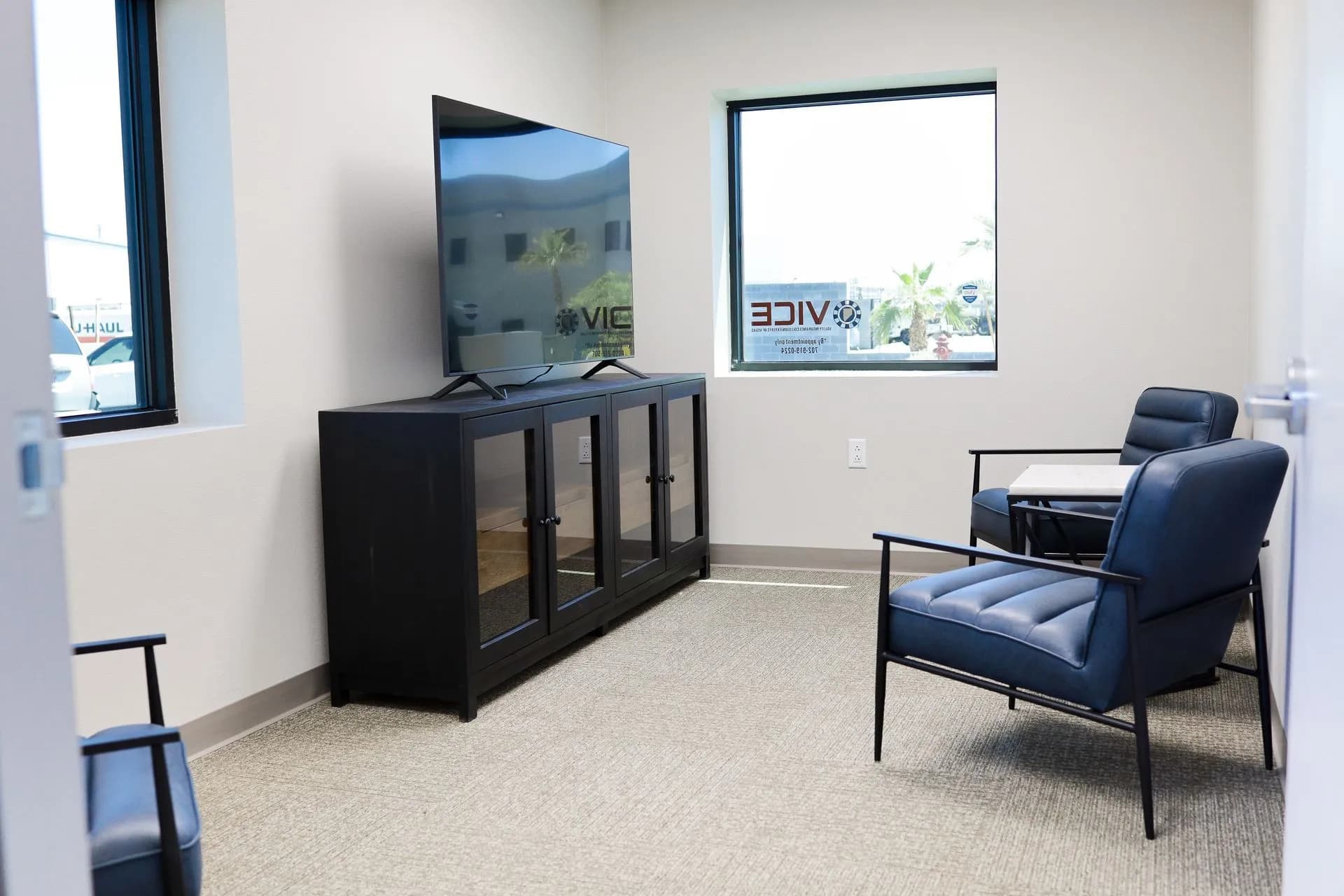 Inside the VICE Automotive consultation room on North Nellis Boulevard